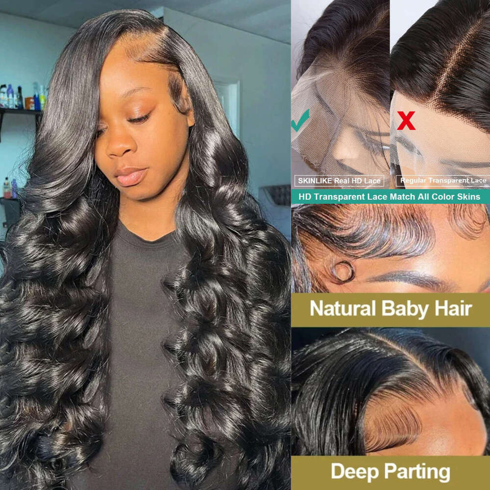 40 Inch Hd 13X6 Body Frontal Wig 13X4 Loose Wave Lace Front Curly Wigs 100% Human Hair