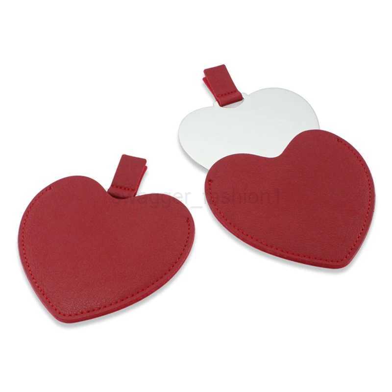 Makeup Mirror Make Up Pocket Heart Compact Makeup Stainless Steel MirrorsXJ240813
