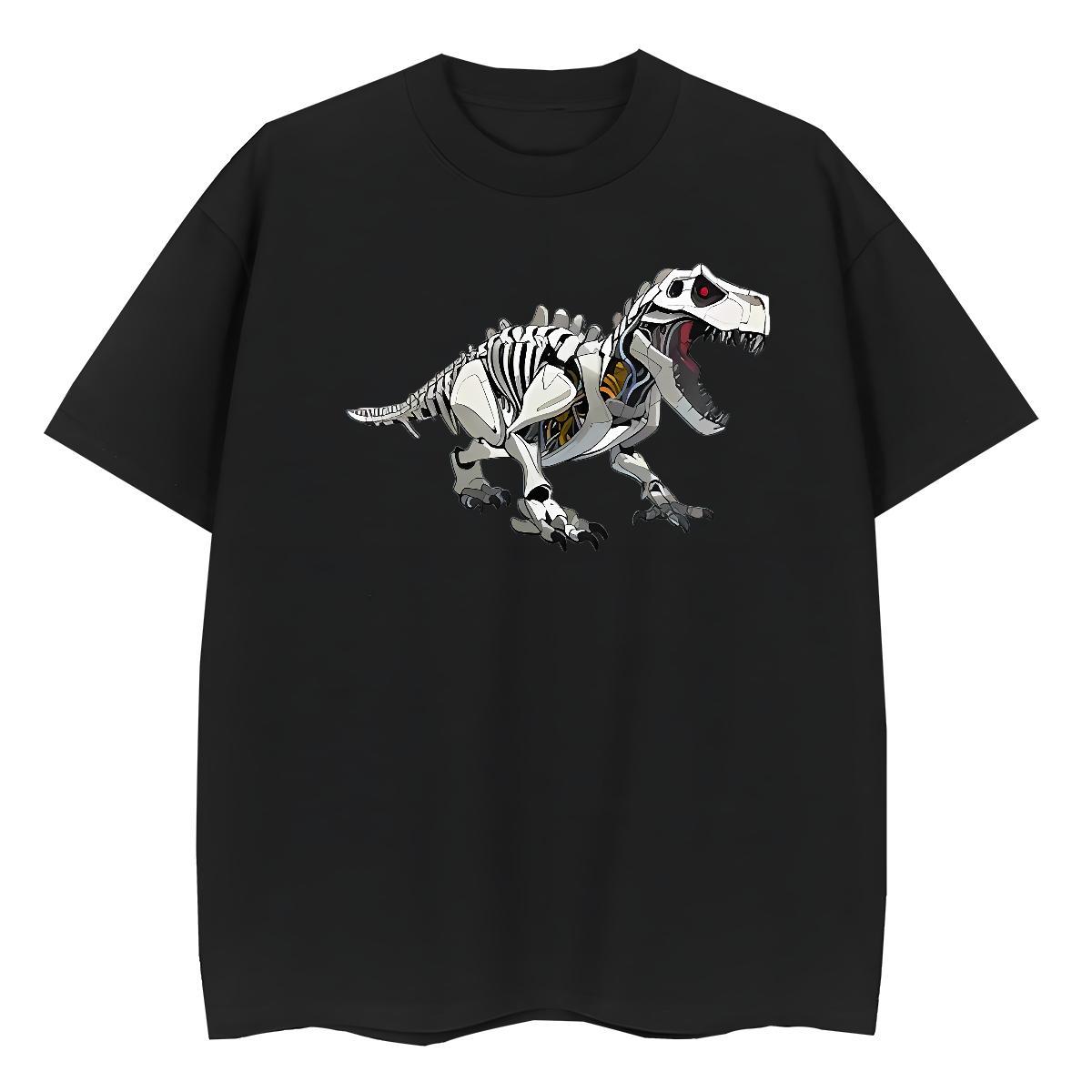 Soft Men T Shirts dinosaur Crew Neck Home Outdoor Asian Size 230g Cotton Men Clothes T-Shirt Free Shipping Tee Shirt