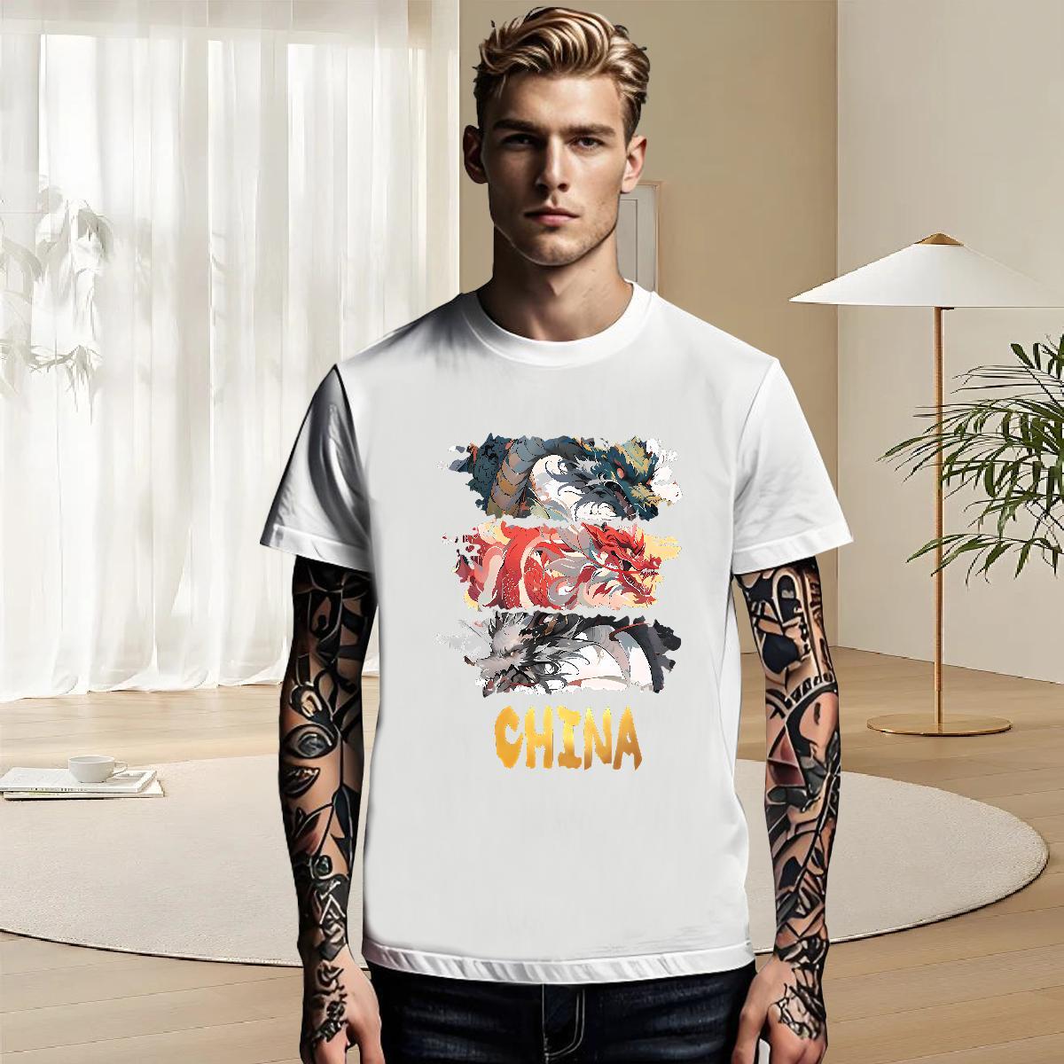 Wholesale Tshirts Street wear Hip Hop 230g Pure Cotton Custom Printing Short Sleeve Soft T-Shirts for Men 2024 New Tops Tees