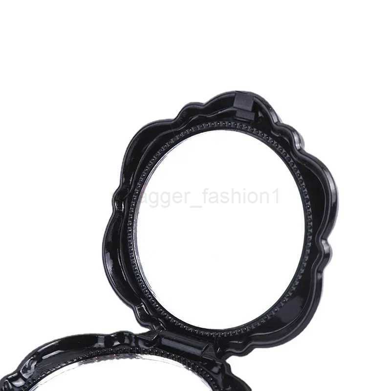 1PC Portable Mini Mirror Retro Rose Flower Small Pocket Makeup Mirror Double Sided Hand Mirrors Compact Cosmetic Beauty ToolXJ240813