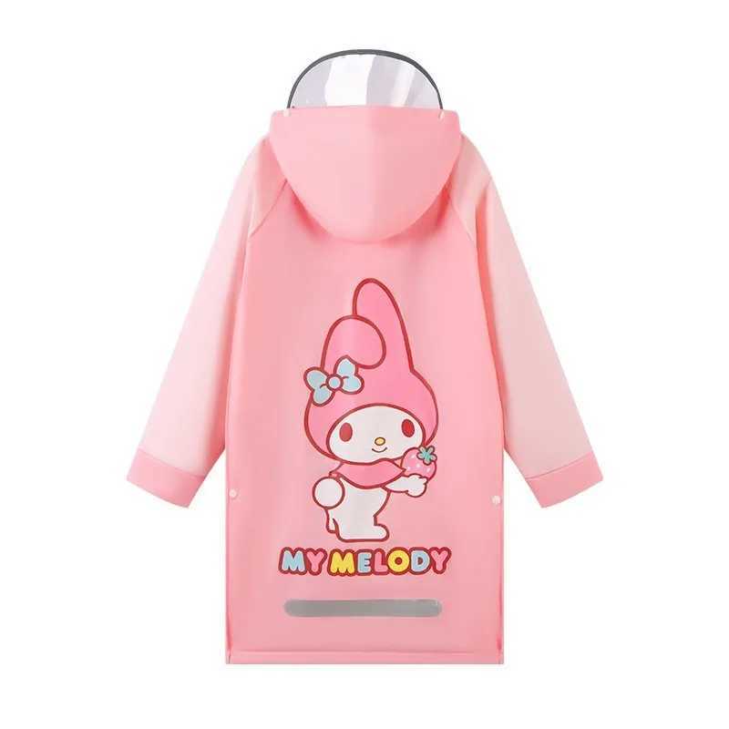 Japanese Amine Raincoat Stay Dry Comfy in the Rain Outdoor Walking Cycling Kids Poncho Hooded Jacket for Girls Boys Y240810