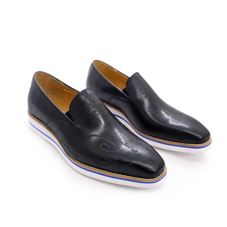 CMM Mens Leather Shoes Casual Shoes Green Fashion Comfortable Flat Shoes Handmade Classic Loafers Office Banquet Mens Shoes