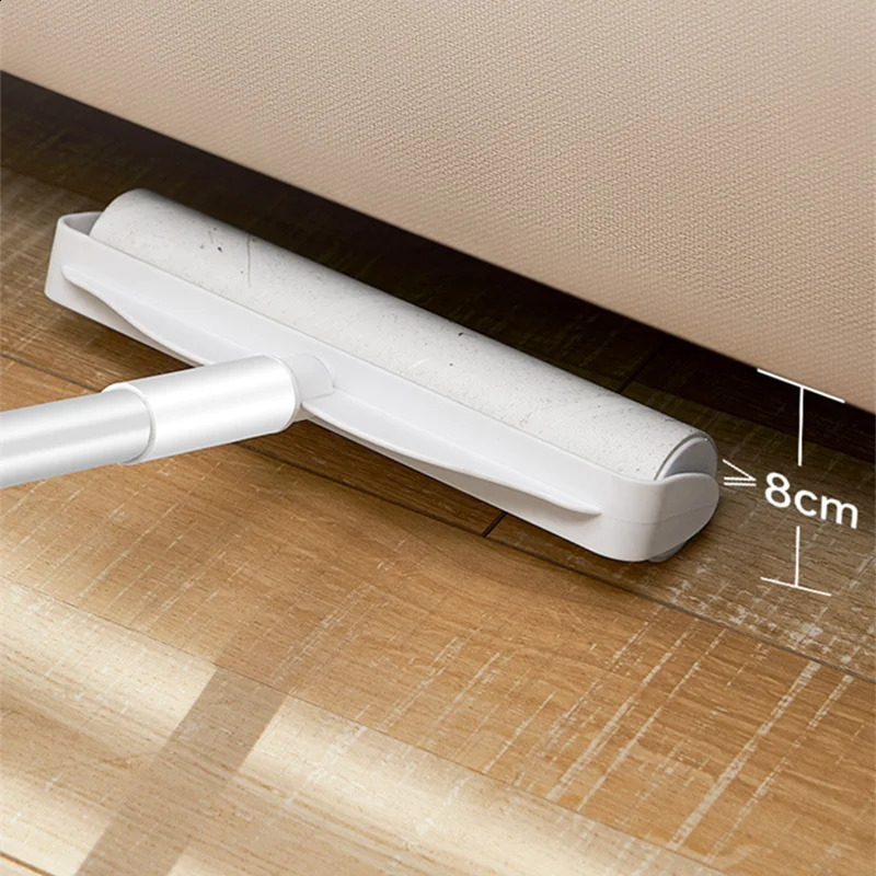 Dust Hair Roller Stick Retractable Dog Pet Clothes Carpet Cleaning Sticking Paper Sticky Tearable Duster Remover Lints Catcher 240812