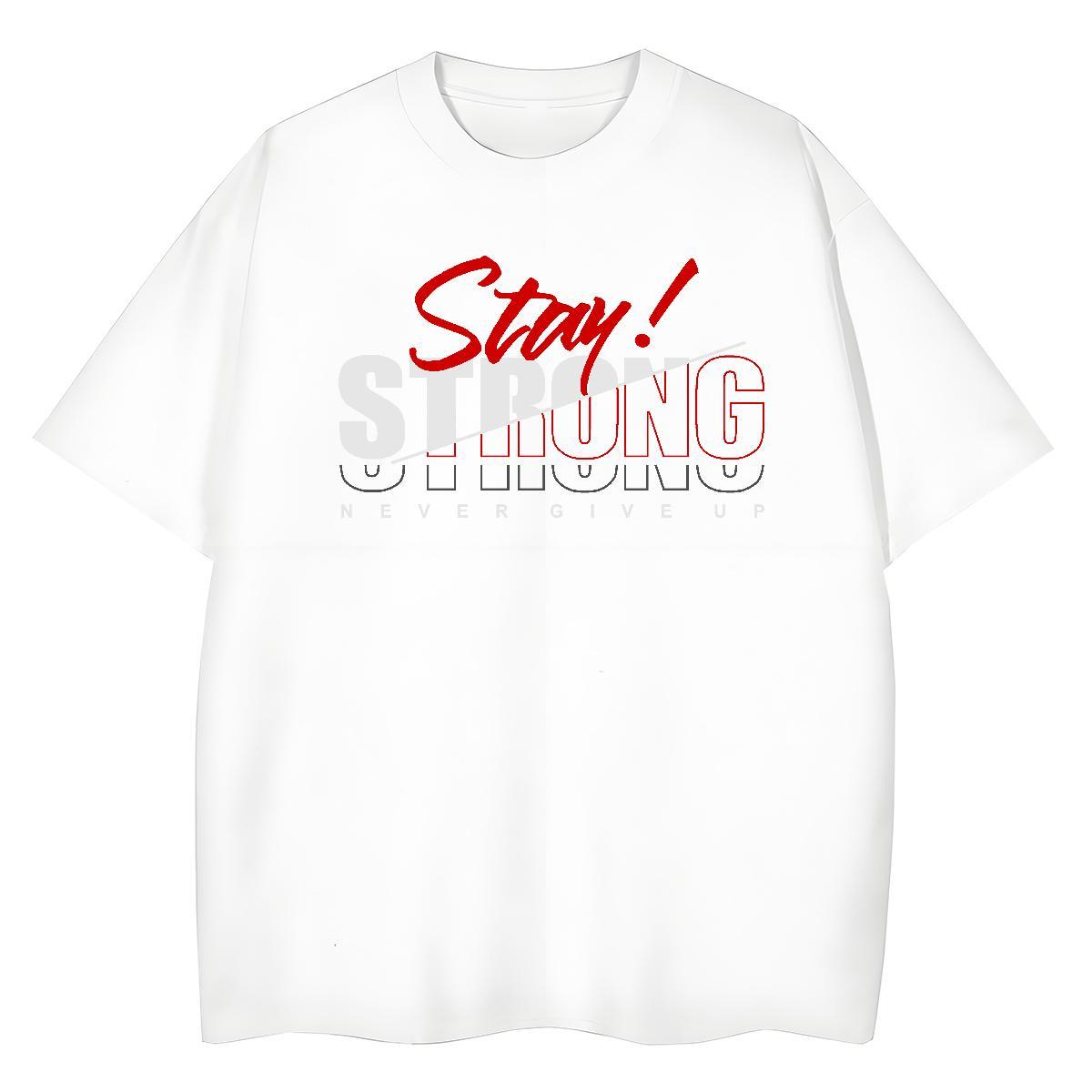 Loose Fit Men Clothes T-Shirt Street Wear 100% Cotton 230g Custom Anime Breathable Crew Neck letter Man T Shirts Fashion Top Tees