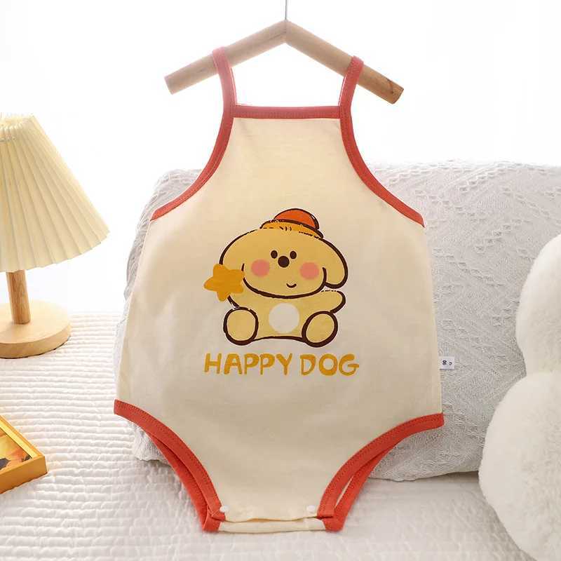 2024 Baby Climbing Clothing Summer New Boys Thin Girls Sling Newborn Children Triangle Climbing Romper W240812