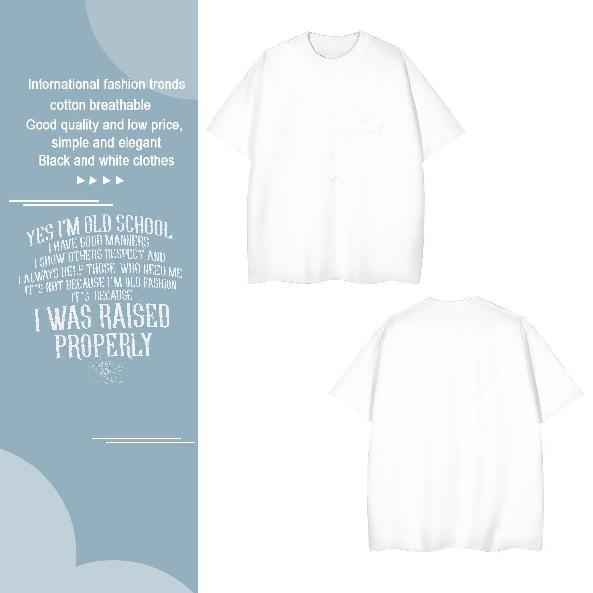 Designer letter T Shirt For Man Hip Hop Street Couples T Shirts 230g 100% Cotton Free Shipping O-Neck Short Sleeve Plus Size Custom Clothes