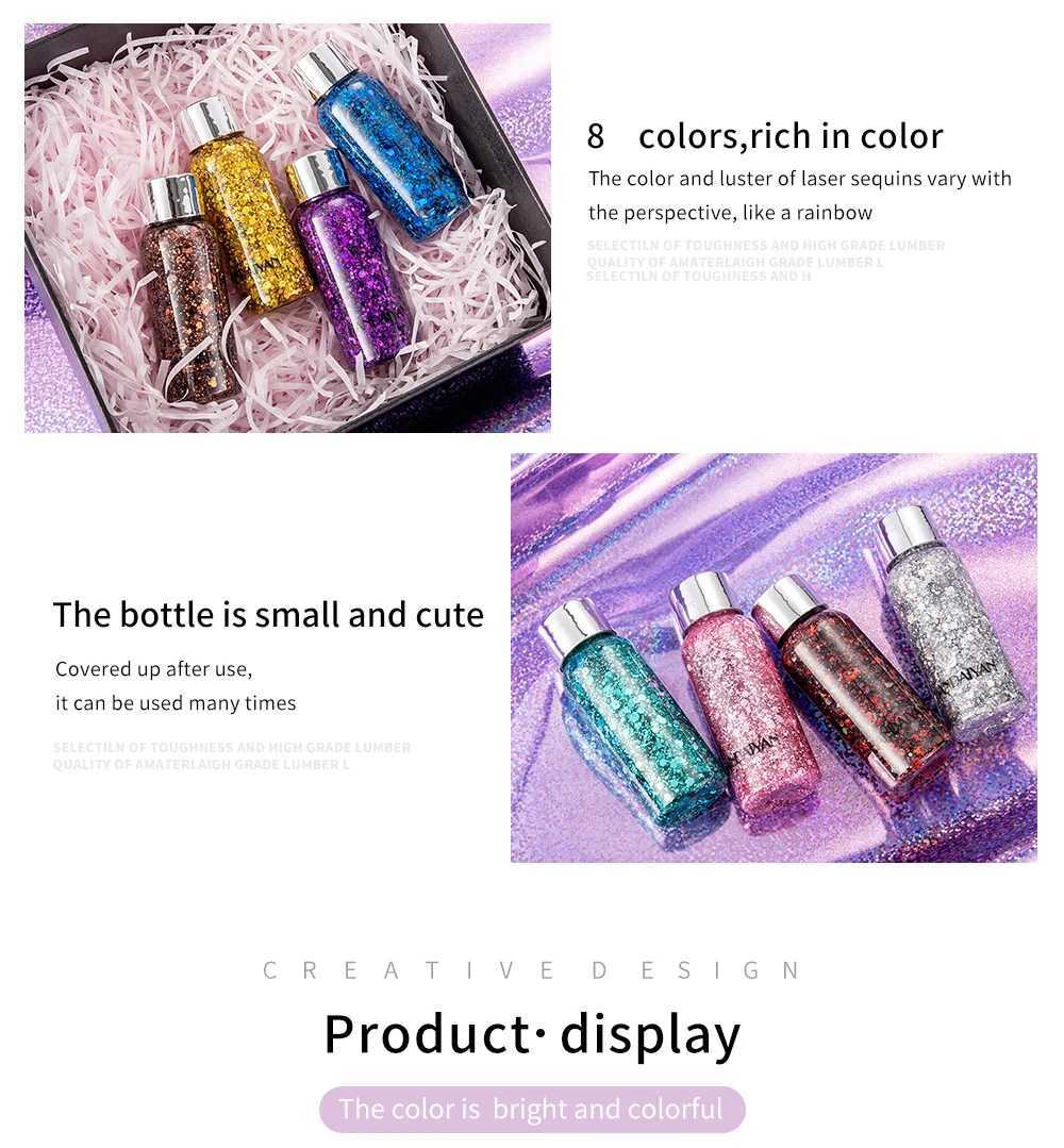 Cosmetics block body glitter primer glitter face gel sequins glitter powder liquid eye shadow lip nail hair makeup W240812