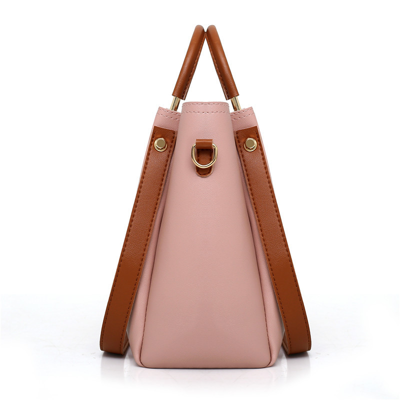 Crossbody Bucket Bag - Vintage Designer PU Leather 4-piece Set, Solid Tote, Casual Shoulder Bag, Multi-bag Set New Free Delivery Designer Bag