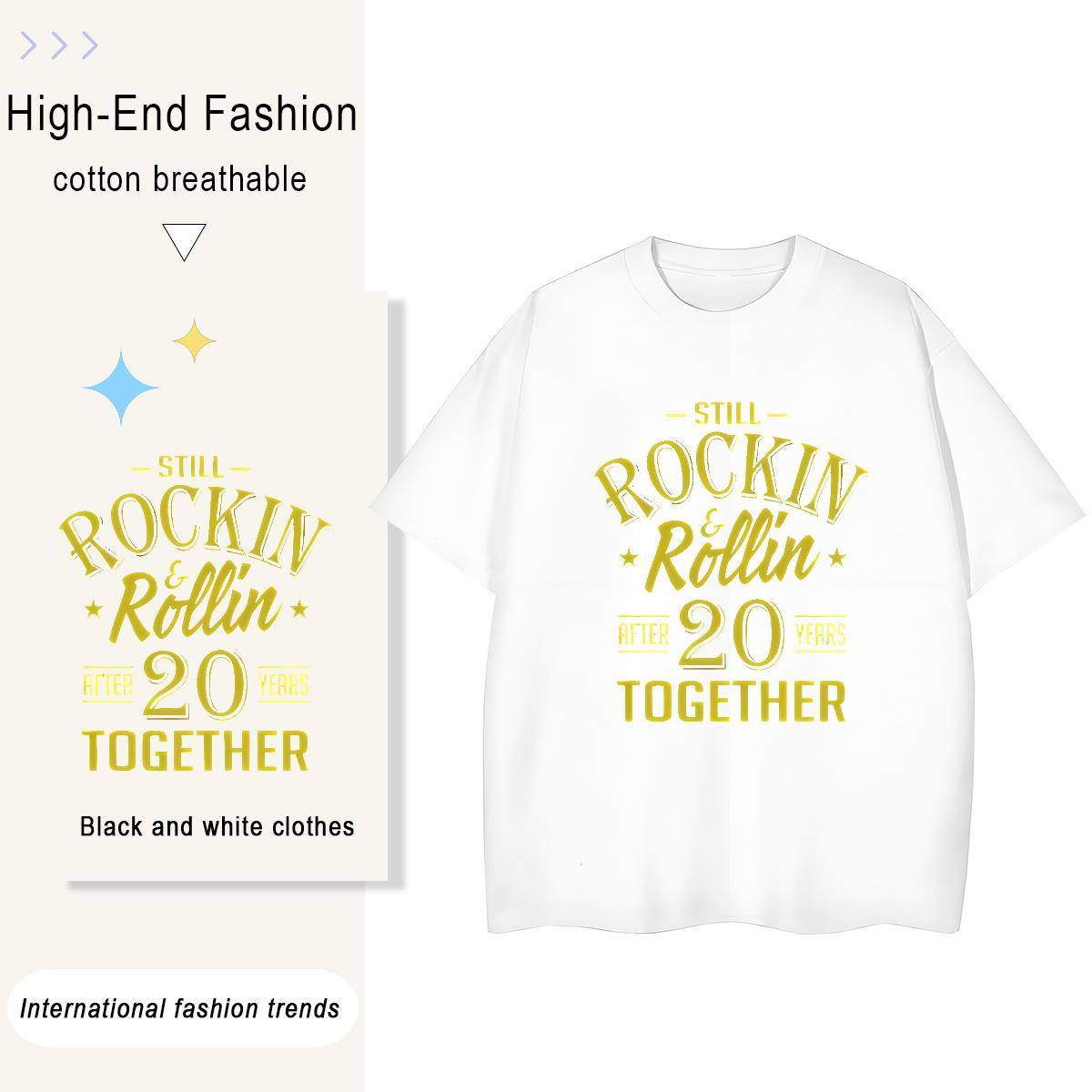 Loose Fit Tshirt for Man Woman Casual Daily Wear 100% Cotton 230g Cartoon Print Pure Cotton letter Men T Shirts Classic Clothes