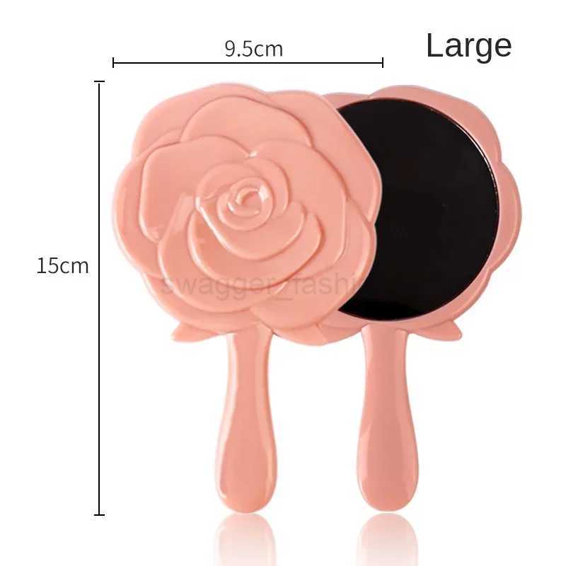 Retro Rose Flower Shape 3D Stereo Cosmetic Makeup Compact Mirror 4 Colors Choose Hand Mirror Compact Mirror WholesaleXJ240813