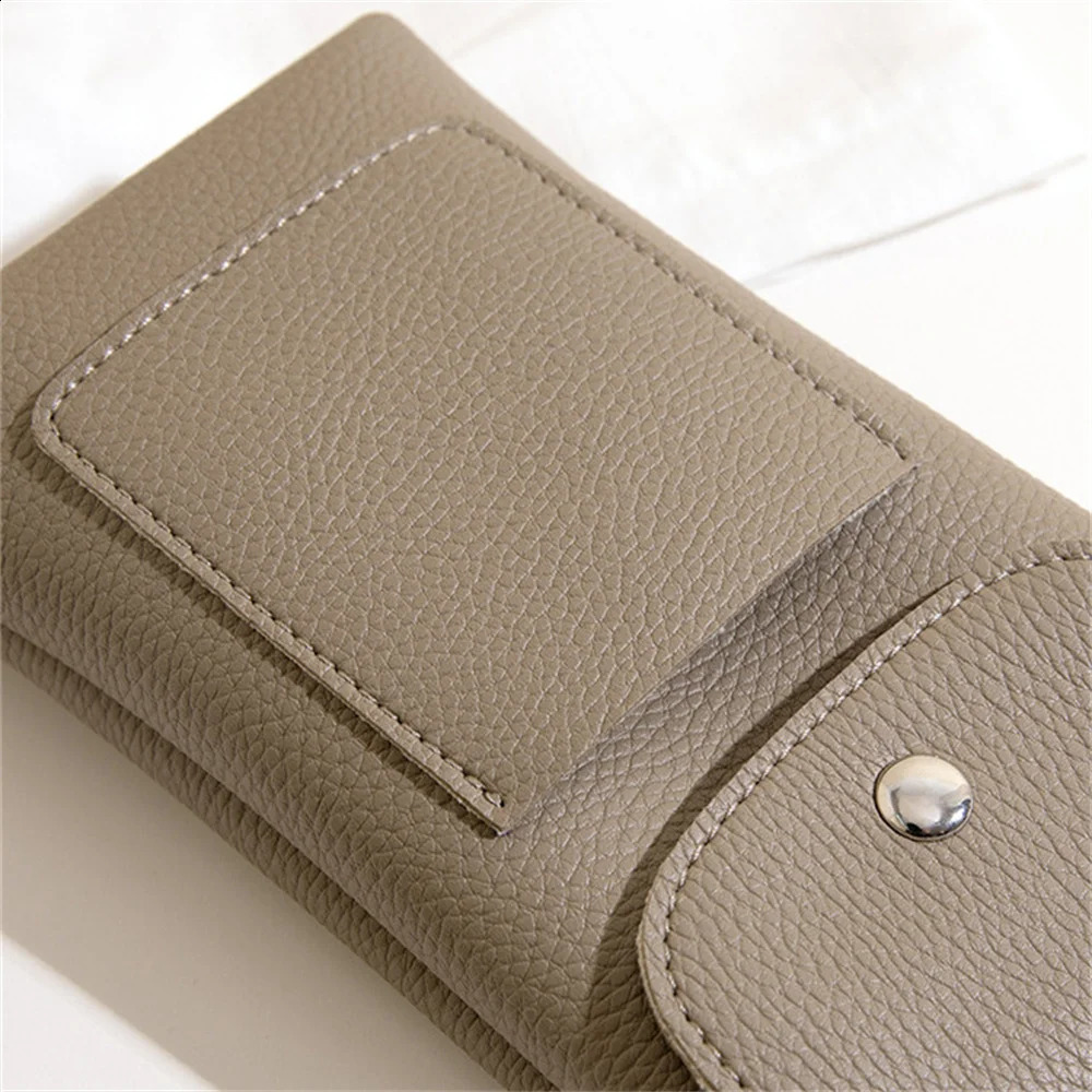 Womens Soft Leather Flip Cross Bag Mini Phone Shoulder Simple Solid Handbag Money 240813