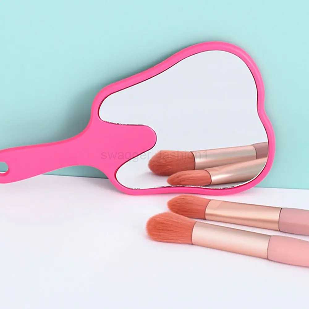 1PC Tooth Shaped Handheld Mirror Cute Makeup Mirror Hand Held Dental Mirrors With Handle High Definition Makeup MirrorXJ240813