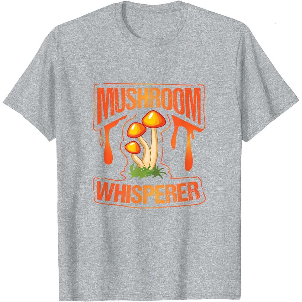 25ss Casual T shirt for Mens Mushroom Whisperer Funny Wild Mushroom Fungi Gift T-Shirt Shirts Tshirt Graphic Tee Tops Clothes Short sleeve Free shippi