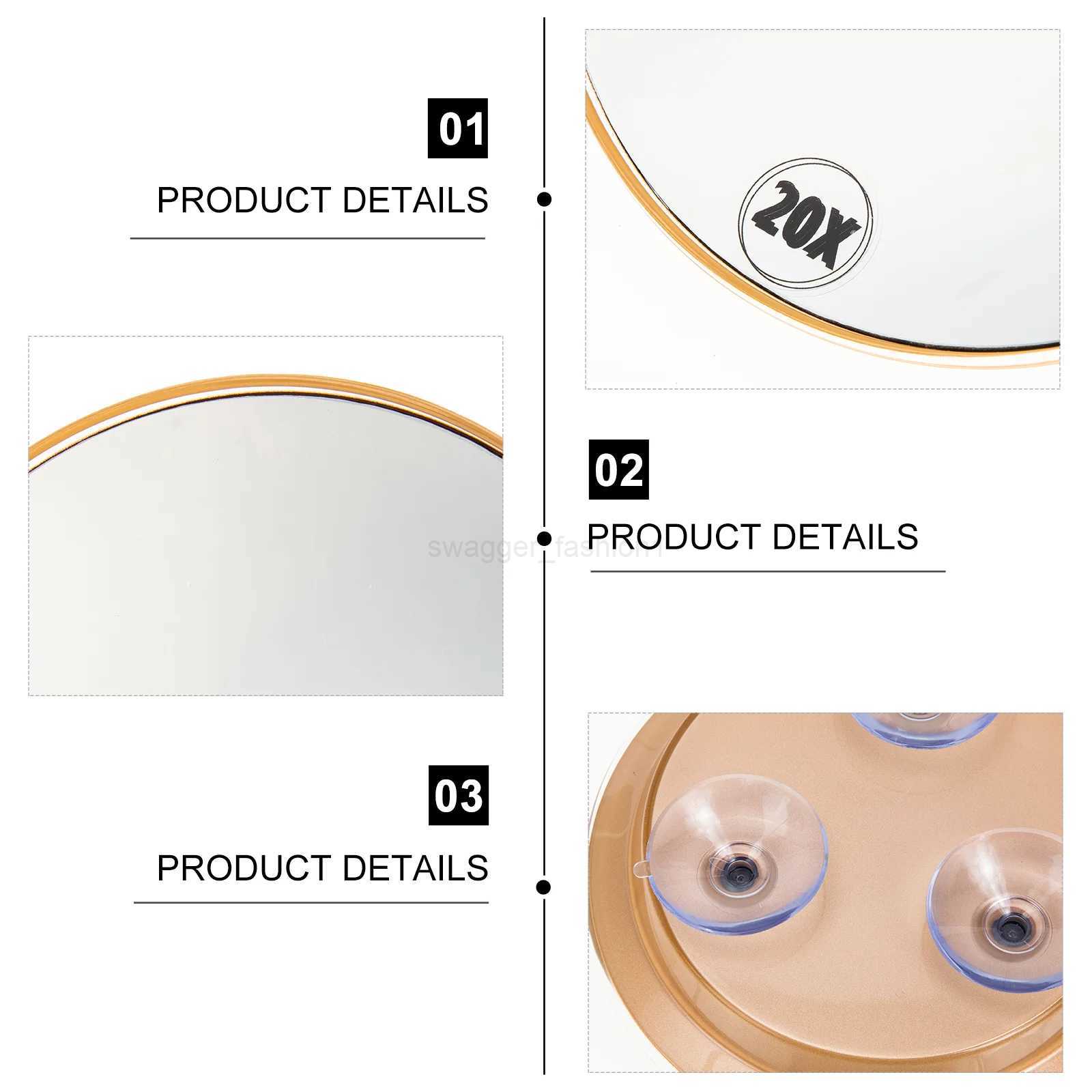High Magnification Bathroom Mirror Flexible Makeup Mirror 20X Magnifying Mirror With Suction Cups Cosmetics Tools Round MirrorXJ240813