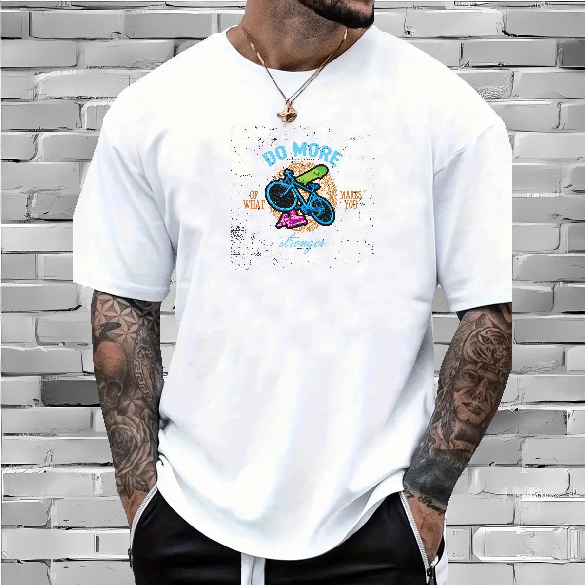 Free Shipping bicycle Man T Shirts Summer Casual Men Clothes T-Shirt 230g Pure Cotton Classic Breathable Short Sleeve Custom Print Oversized Wear