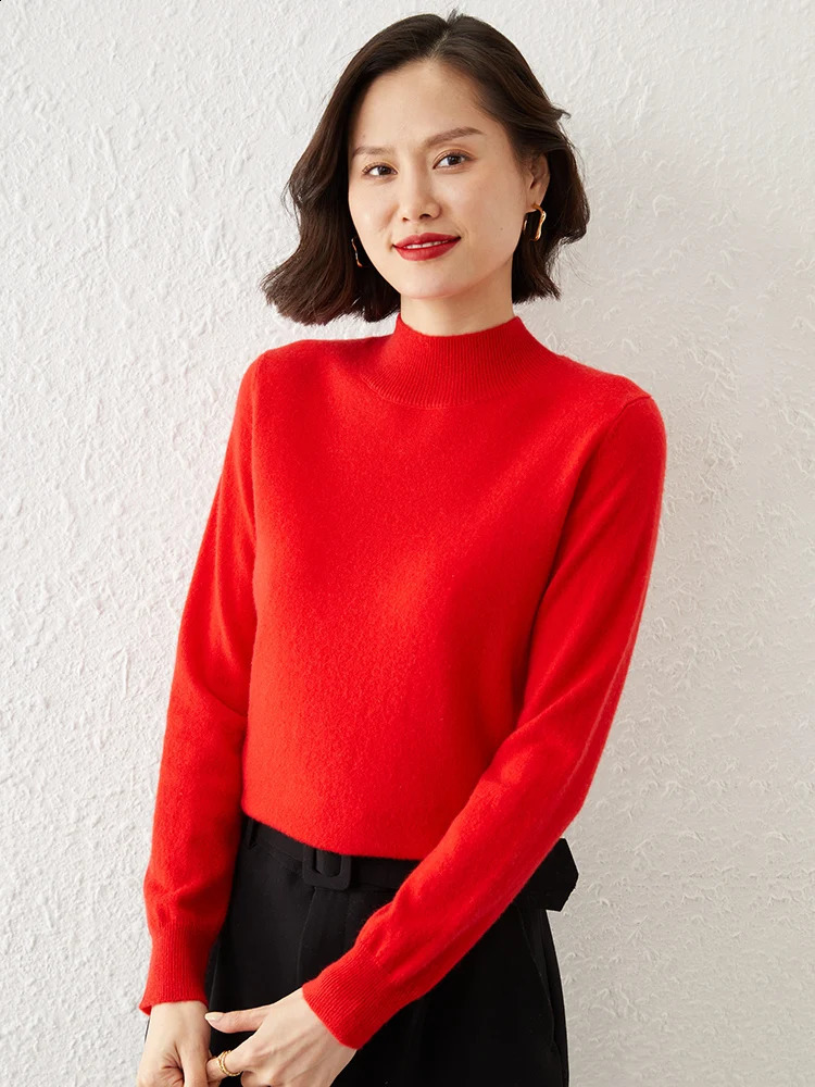 Women Sweater Long Sleeve Knitwear Warm Autumn Winter Bottoming Shirt Slim Fit Pullovers Fashion Korean Jumpers Pull Sweates 240812