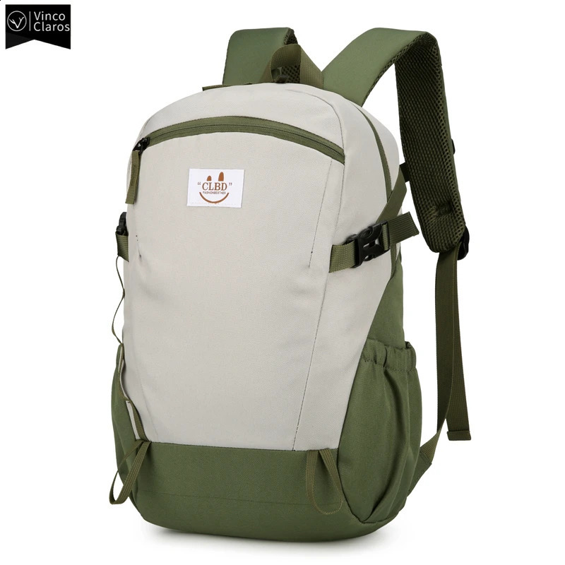 VC Contrasting Color Hiking Backpack for Outdoor Travel Waterproof Lightweight Mens Daily Versatile Unisex Edition 240813