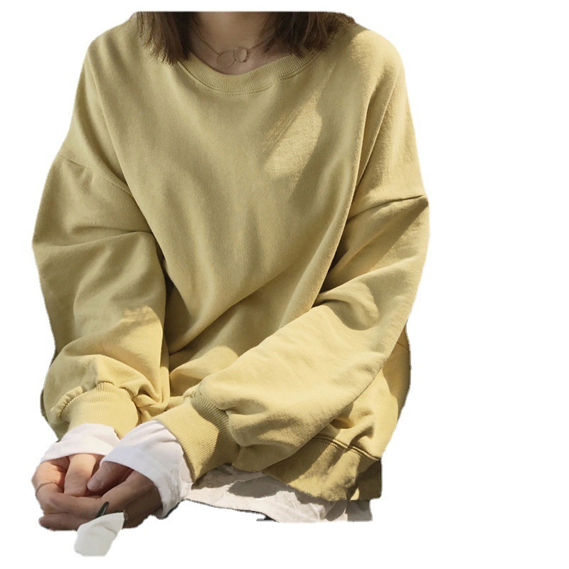 Fake two fleece hoodies for women new autumn and winter Korean version loose student BF Harajuku Hong Kong style top trend 0389e