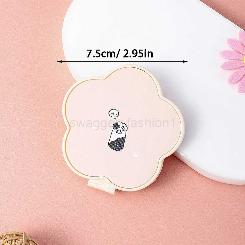 Foldable Makeup Mirror Mini Flowers Makeup Vanity Mirror Portable Hand Mirrors Double-Side Compact Mirror Pocket Cosmetic MirrorXJ240813