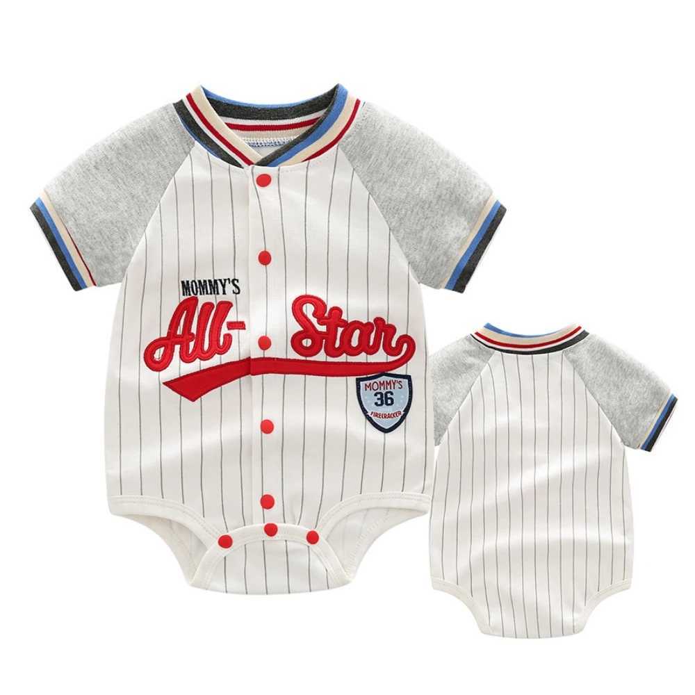 Baby tops boys onesie summer clothing jumpsuit newborn clothing short sleeved bodysuits cotton covers W240812