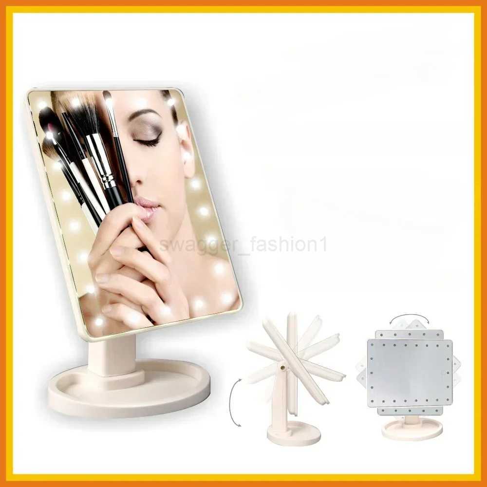 22-light storage rotating touch-sensitive dormitory student-specific dressing LED makeup mirror AA batteryXJ240813