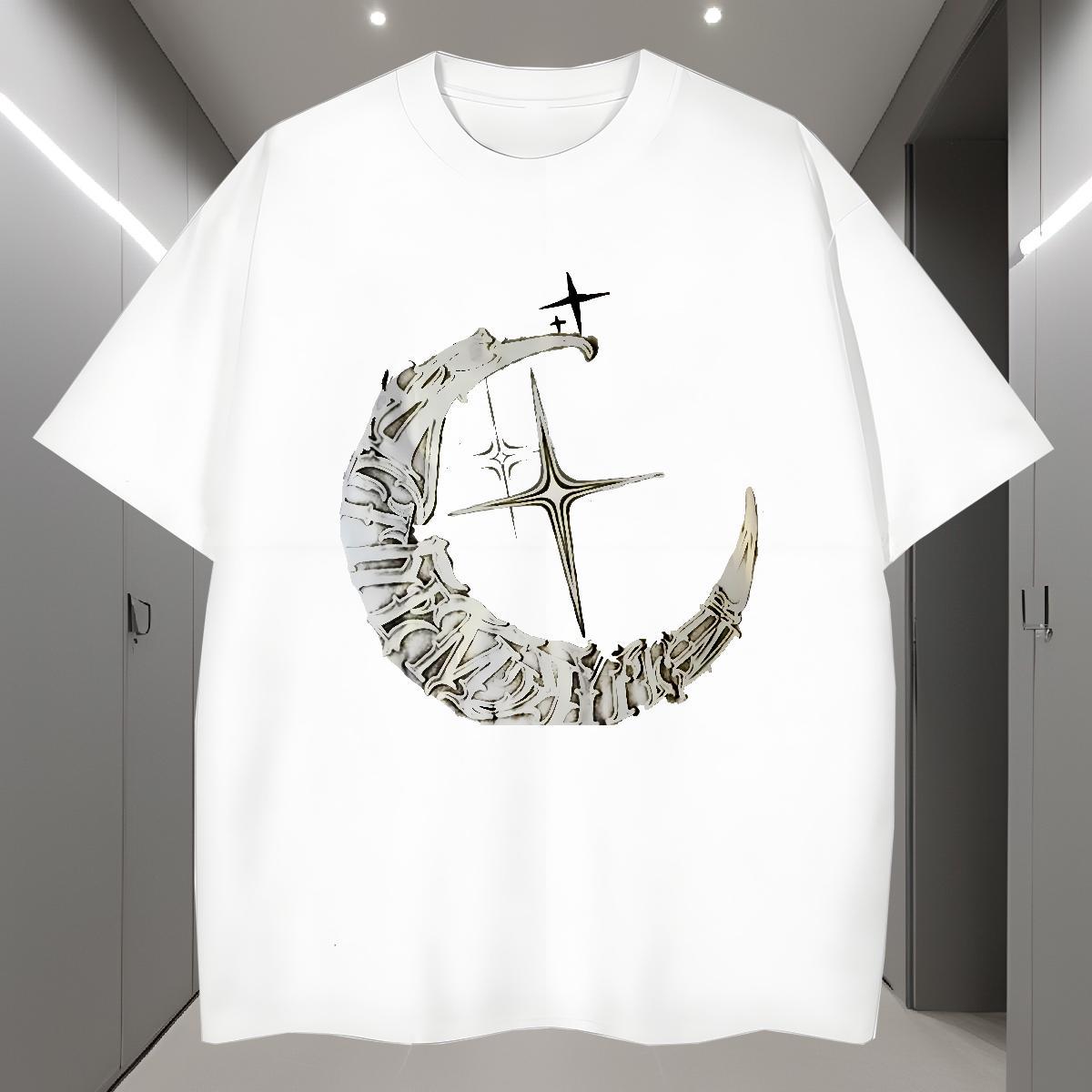 T-Shirts 230g Pure Cotton painting Spring Summer Breathable Short Sleeve Custom Printing Tshirts 2024 Popular Tops Shirt
