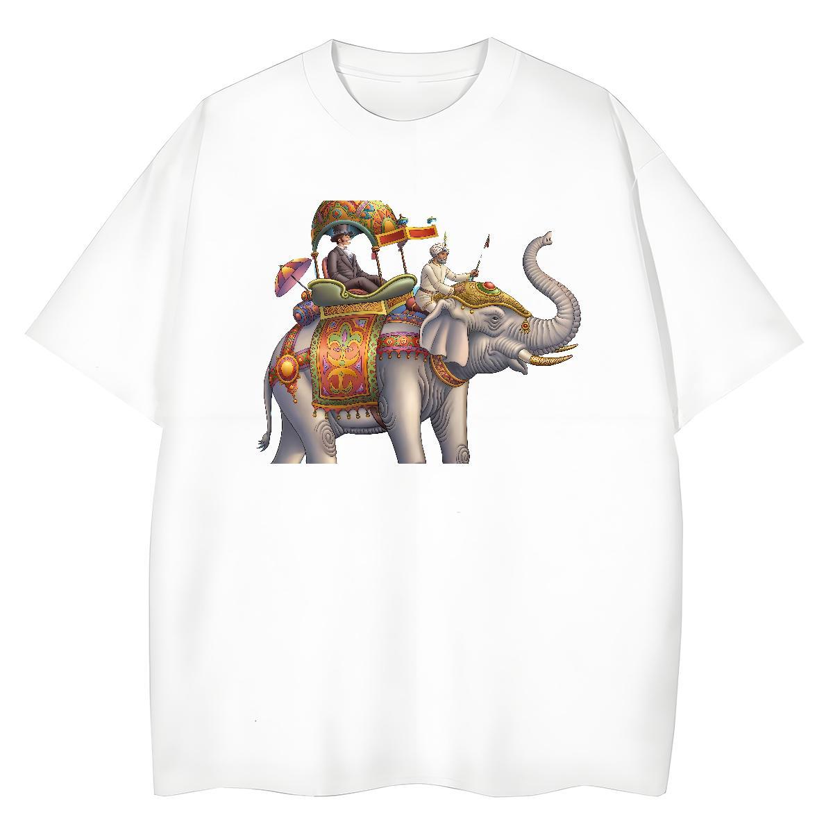 Classic T Shirts Men elephant Breathable Short Sleeve Spring Summer Custom Print Plus Size 230g Cotton Mens Tshirts Designer Fashion Tops Tees