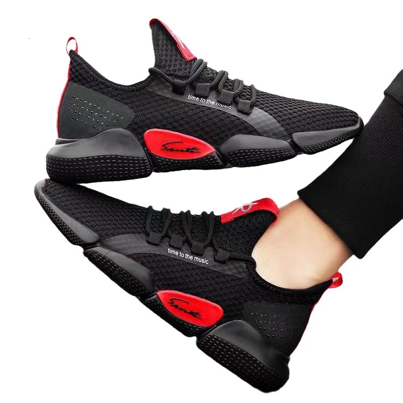 Ddmysports Leisure Sports Men S Mesh Breathable Running Shoes Korean Version Of Fashionable And Trendy Cloth Outdoor Shoes