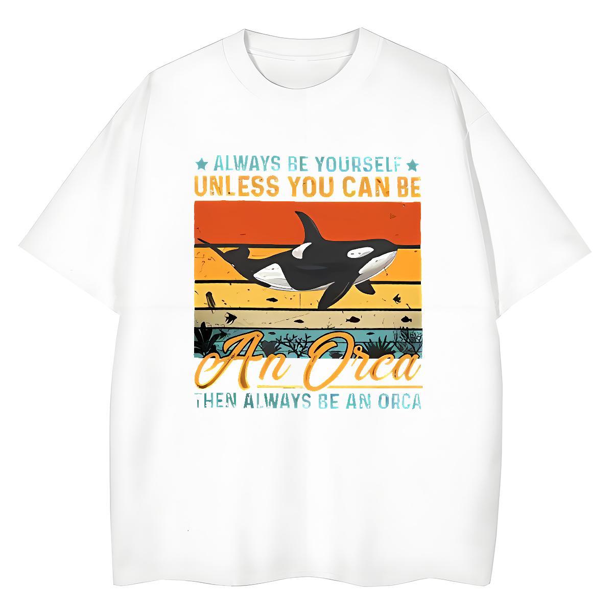 Unisex Mens T Shirts dolphin Crew Neck Breathable Hip Hop Custom Print Plus Size 100% Cotton 230g Mens Tshirts DIY Polos