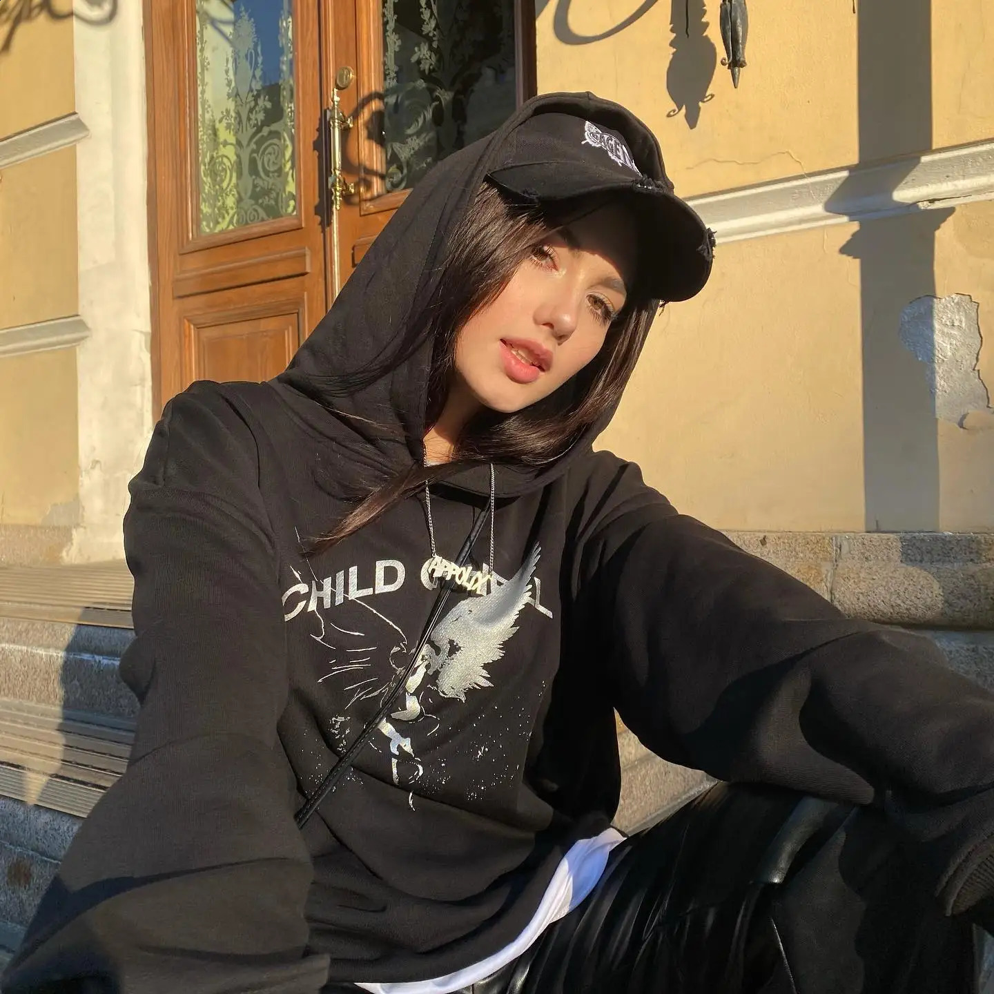Classic Vintage Womens Printed Pattern Loose Pullovers Casual Streetwear Fashion Oversized Gothic Hoodies Harajuku Hoodies 240812