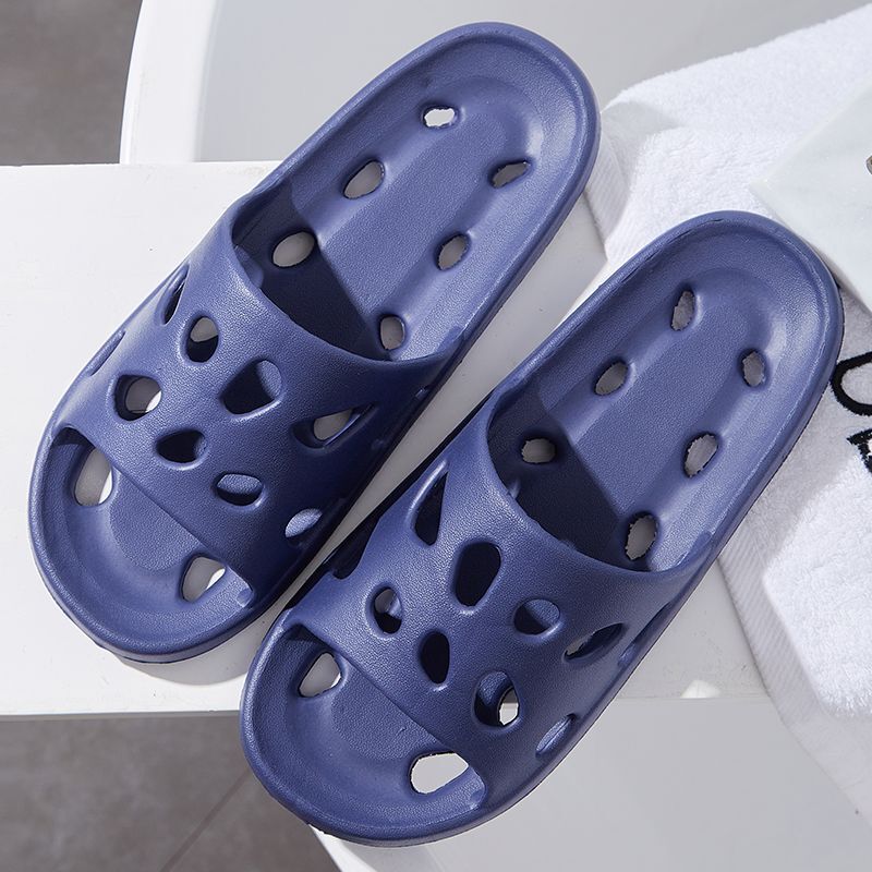 Bathroom slippers women's outdoor wear 2024 new summer non slip thick bottom petal home couple cool slippers