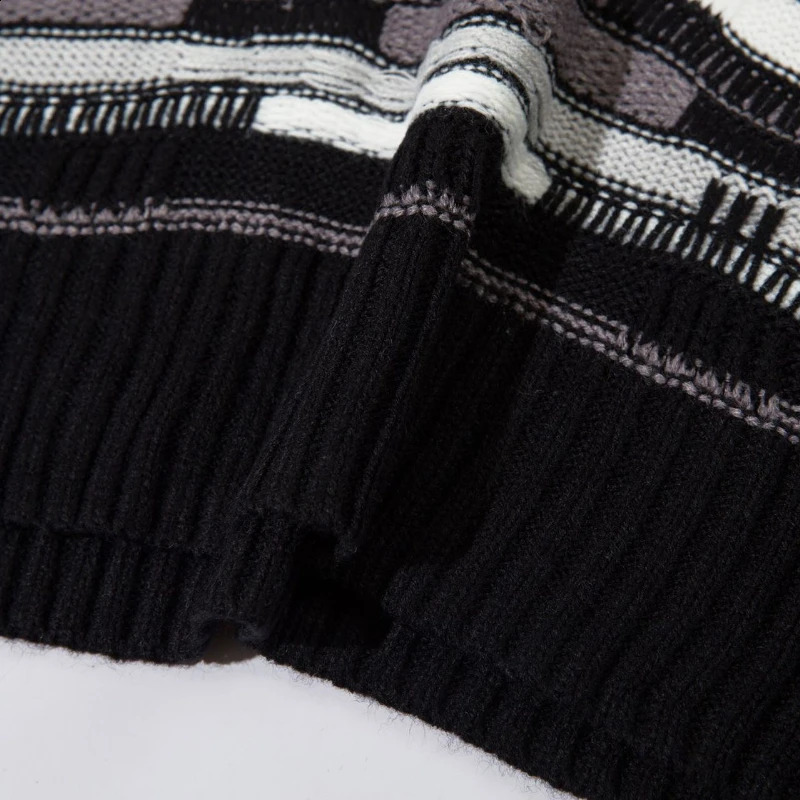 Vintage V-Neck Sweater Vest Men Autumn Winter Stripe Casual Loose Sleeveless Knit Sweaters Women Harajuku Preppy Style Pullover 240812