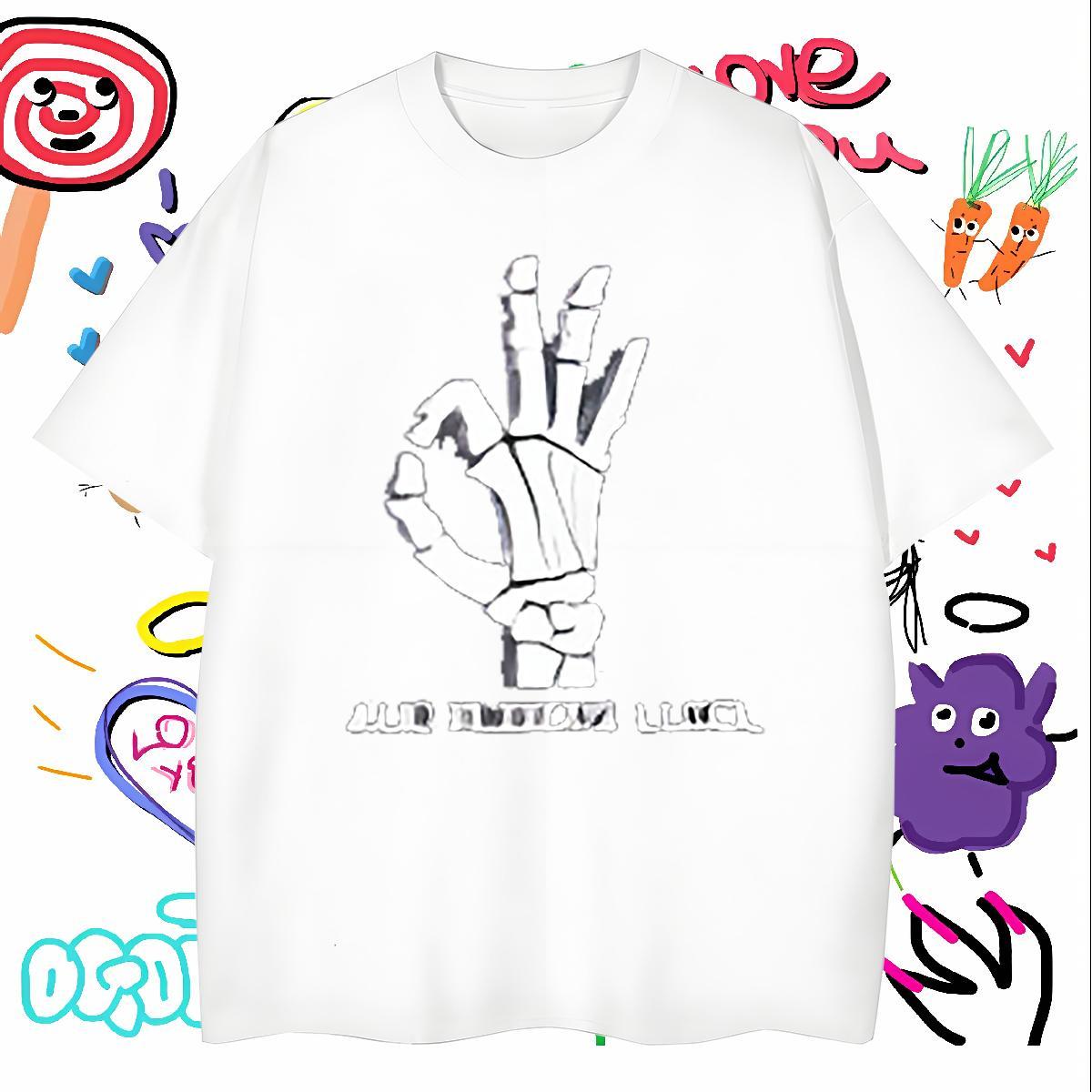 T Shirt For Man 230g 100% Cotton hands Casual Beach O Neck Short Sleeves Asian Size Tshirts Custom Designer Tops
