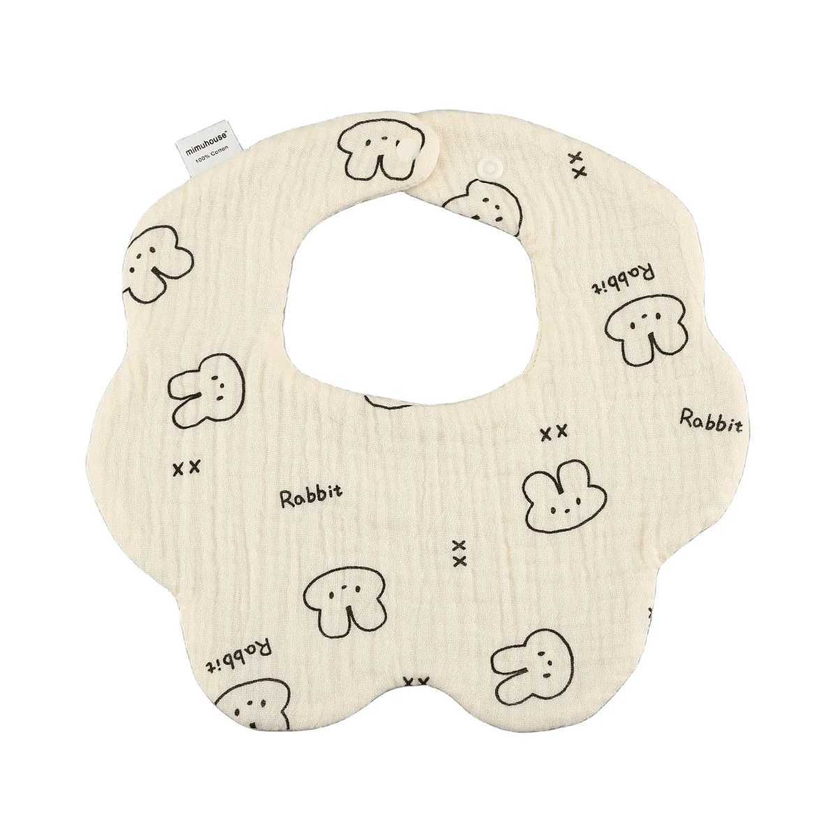 Bibs Burp Cloths New Cotton Gauze Baby Petal Bibs Infants Cartoon Feeding Saliva Towel Newborn Toddler Soft Burp Cloth For Kid Bib Korean StyleL4812