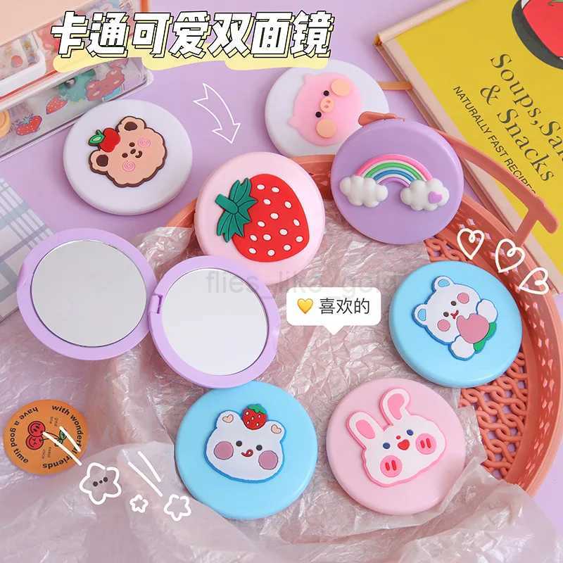 Cartoon Cute Double sided Mirror Portable Folding Makeup Mirror Female Student Dormitory Home Handheld Mini Mirror W240813