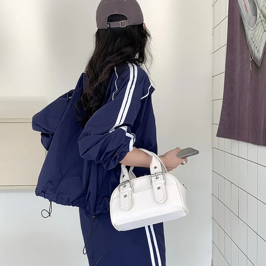 Casual nylon wallet and handbag fashionable mini Boston bag womens highquality shoulder cross body small phone flip clutch 240813