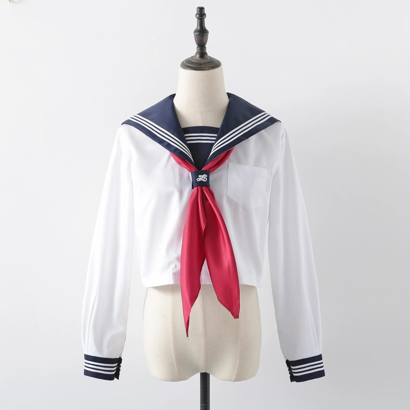 Japanese JK Suit Three Lines Woman School Uniform High Sailor Navy Cosplay Costumes Student Girls Pleated Skirt 240812