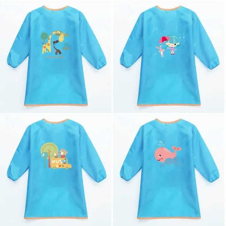 Bibs Burp Cloths Kids Waterproof Long Sleeve Apron Children Painting Drawing Art Aprons Smock Bib Learning Education Interesting Painting ApronL4812