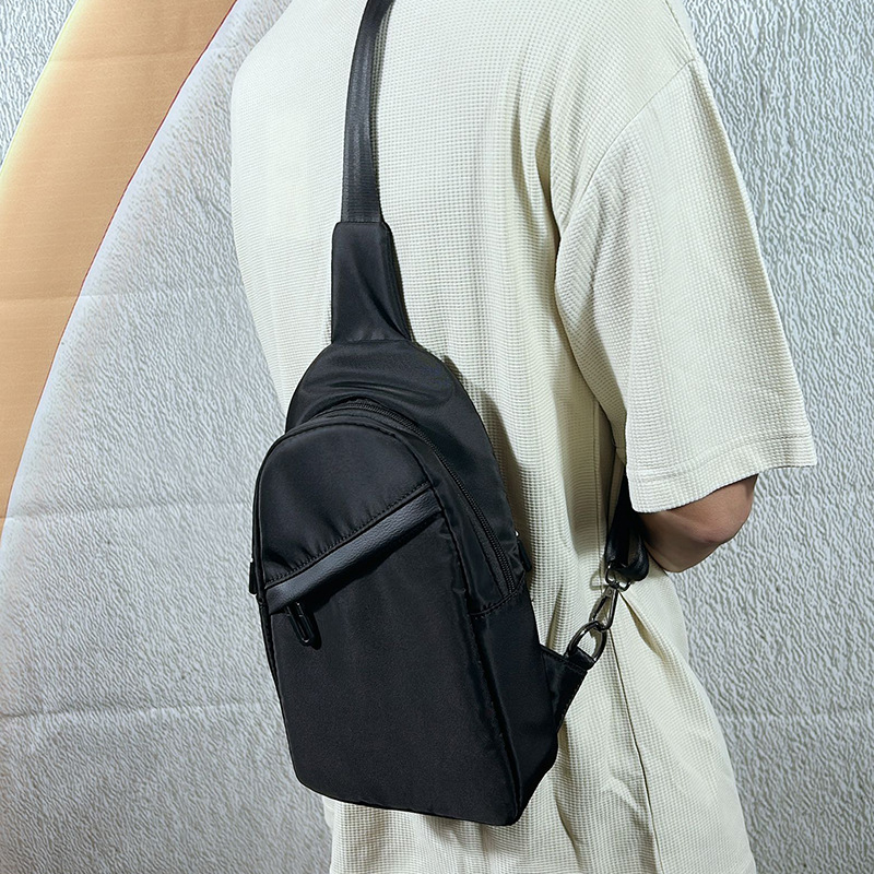 Cross-border new manufacturers men's chest bag crossbody bag shoulder bag men's waterproof canvas Oxford woven men's bag oblique should
