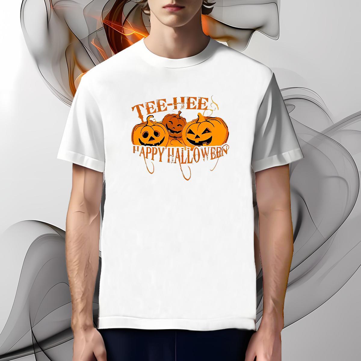 High Quality T Shirts Men halloween O-Neck Short Sleeve Daily Wear Custom Print Plus Size 230g Cotton Men Tops Tees Classic Tshirts