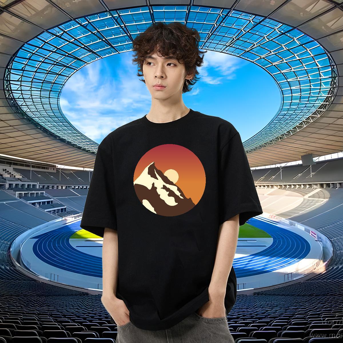 Loose Fit Tshirts Street Wear 230g Pure Cotton Anime Breathable sky Mens T Shirts Stylist Clothings