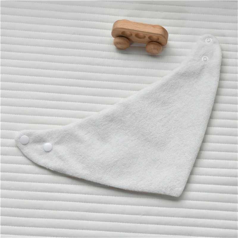 Bibs Burp Cloths Soft Thick Cotton Baby Bib Solid Color Newborn Triangle Scarf Super Absorbent Baby Drooling Bib Feeding Burp Cloth Saliva TowelL4812