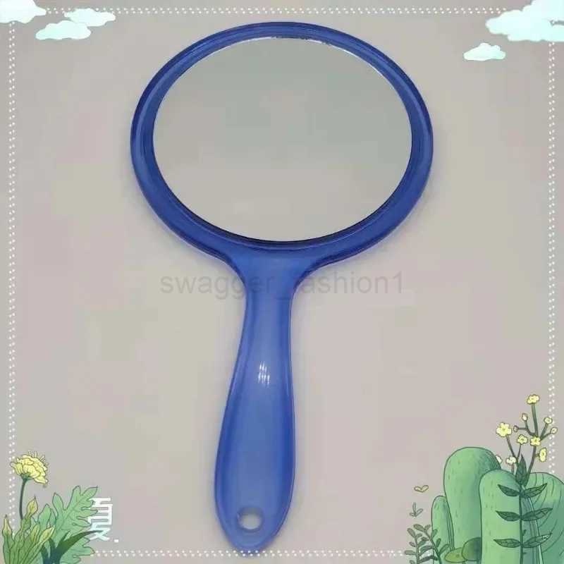 Hand Mirror Double-sided Handheld Mirror 1x/3x Magnifying Mirror With Handle Transparent Hand Mirror Rounded Shape Makeup MirrorXJ240813