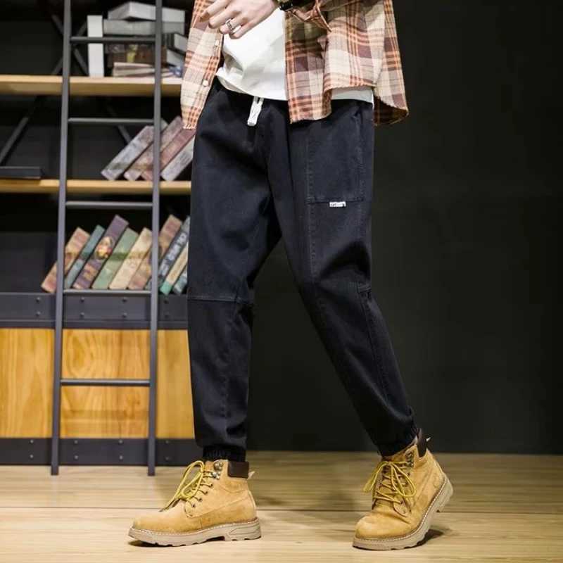 Classic Design Multi Pockets Cargo Pants Mens Casual Loose Fit Drawstring Cargo Pants Joggers For Spring Summer OutdoorXJ240813