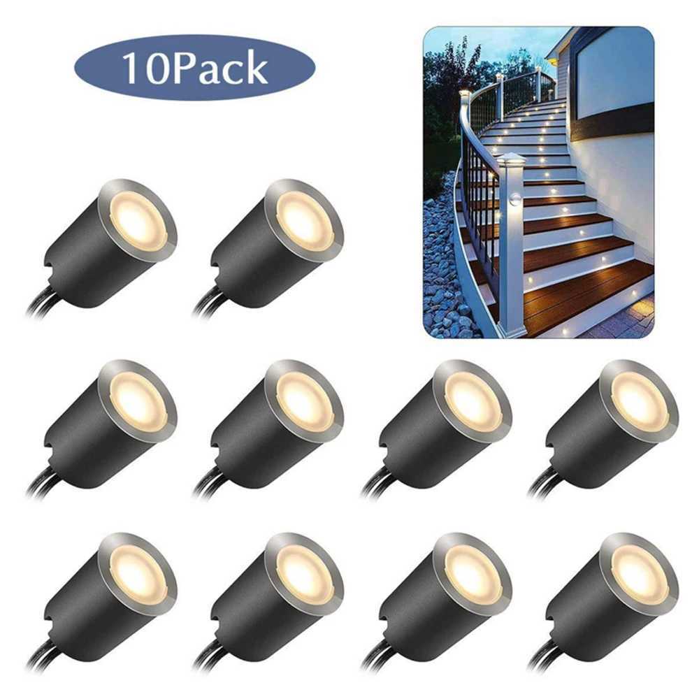 Solar LED Deck Light Outdoor Garden Lamps 12V DC Led Deck Light Kit Waterproof IP67 Underground light Terrace Staircase Lighting CL240813