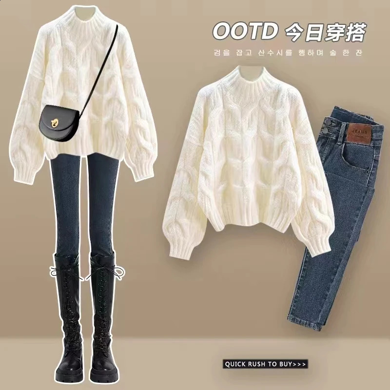 Womens Yellow Pullover Knitted Sweater Harajuku Y2k Long Sleeves Turtleneck Sweater Jumper Vintage 2000s Aesthetic Clothes 240812