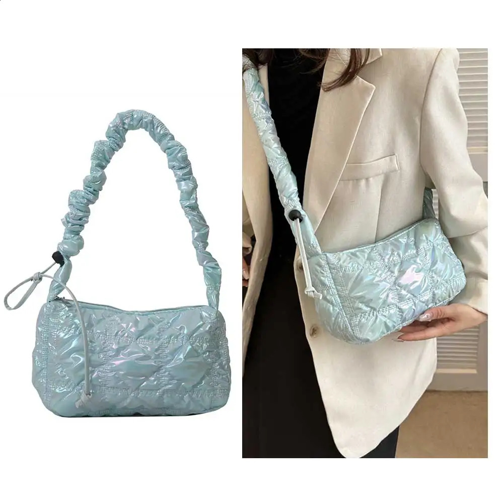 Womens Paddle Shoulder Bag Fashion Fluffy Handbag Versatile Quilted Crossbody Girls Wallet 240813