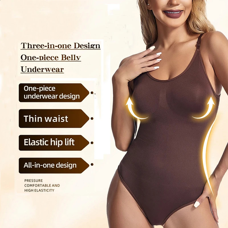 Fajas Colombians Thong Tight Clothes Seamless Body Shaping Womens Waist Trainer Flat Abdomen Control Weight Loss Underwear 240812
