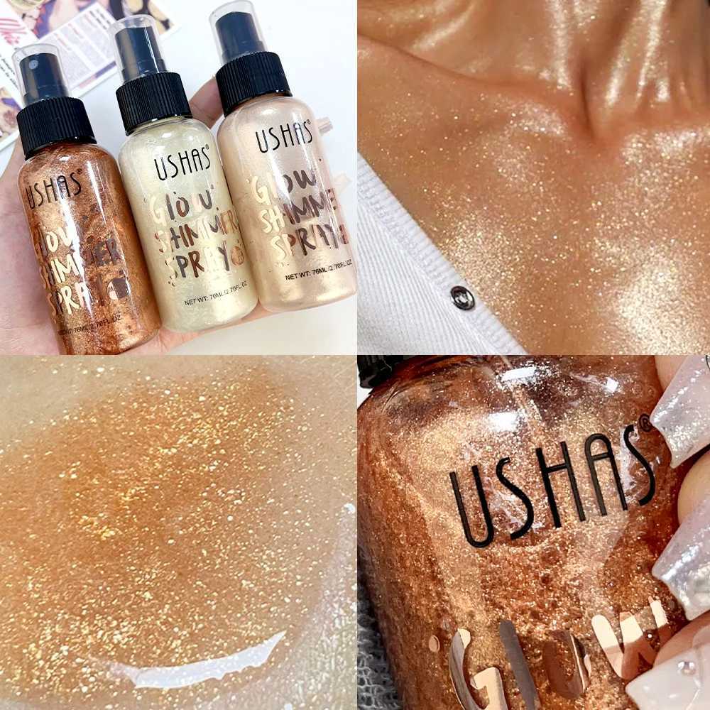 Diamond Liquid Highlight Waterproof High Gloss Shining Body Bronze Highlight Durable Wear Facial Contour Illuminator Makeup W240812